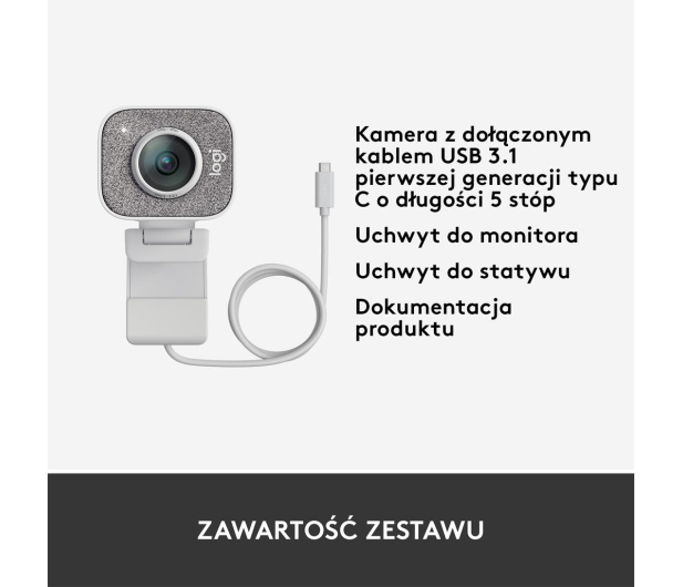 Logitech StreamCam Biały - 577266 - zdjęcie 14
